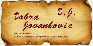 Dobra Jovanković vizit kartica